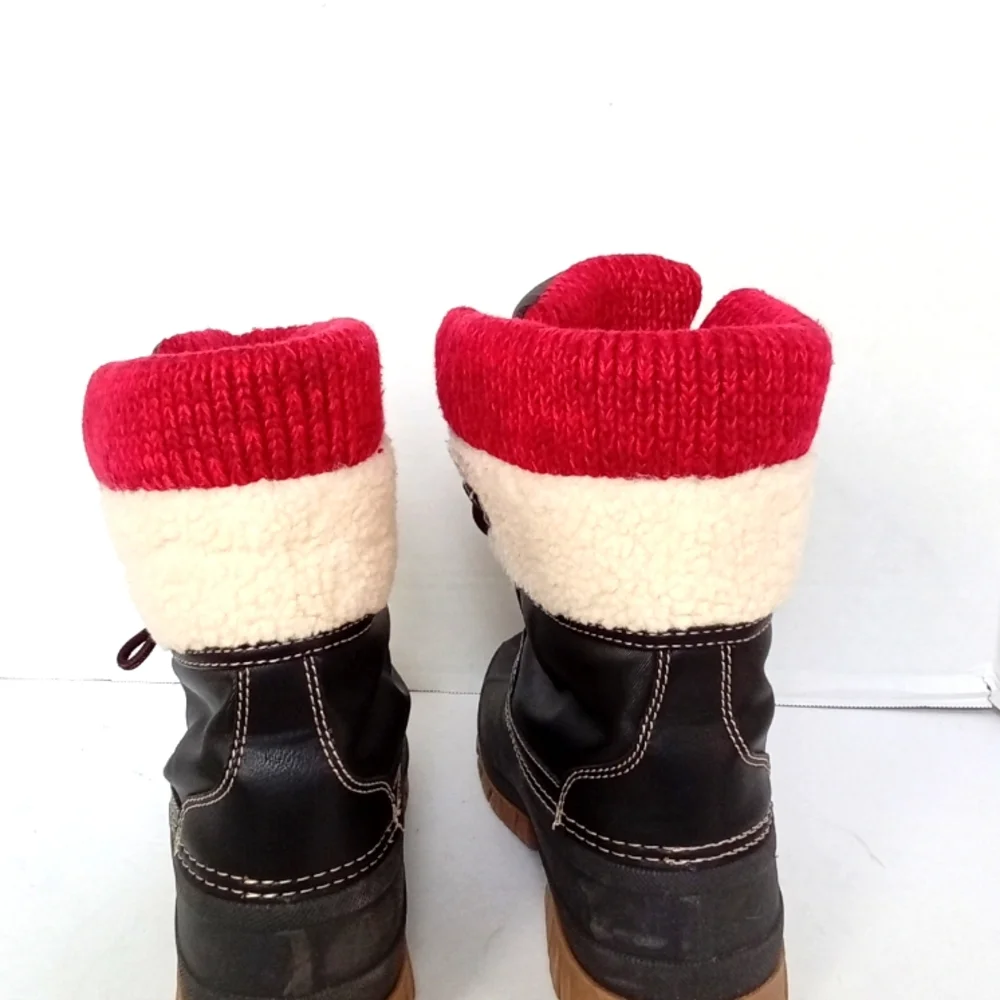 Storm by‎ Cougar Duck Boots Winter Snow Boots Waterproof Lace Up Black